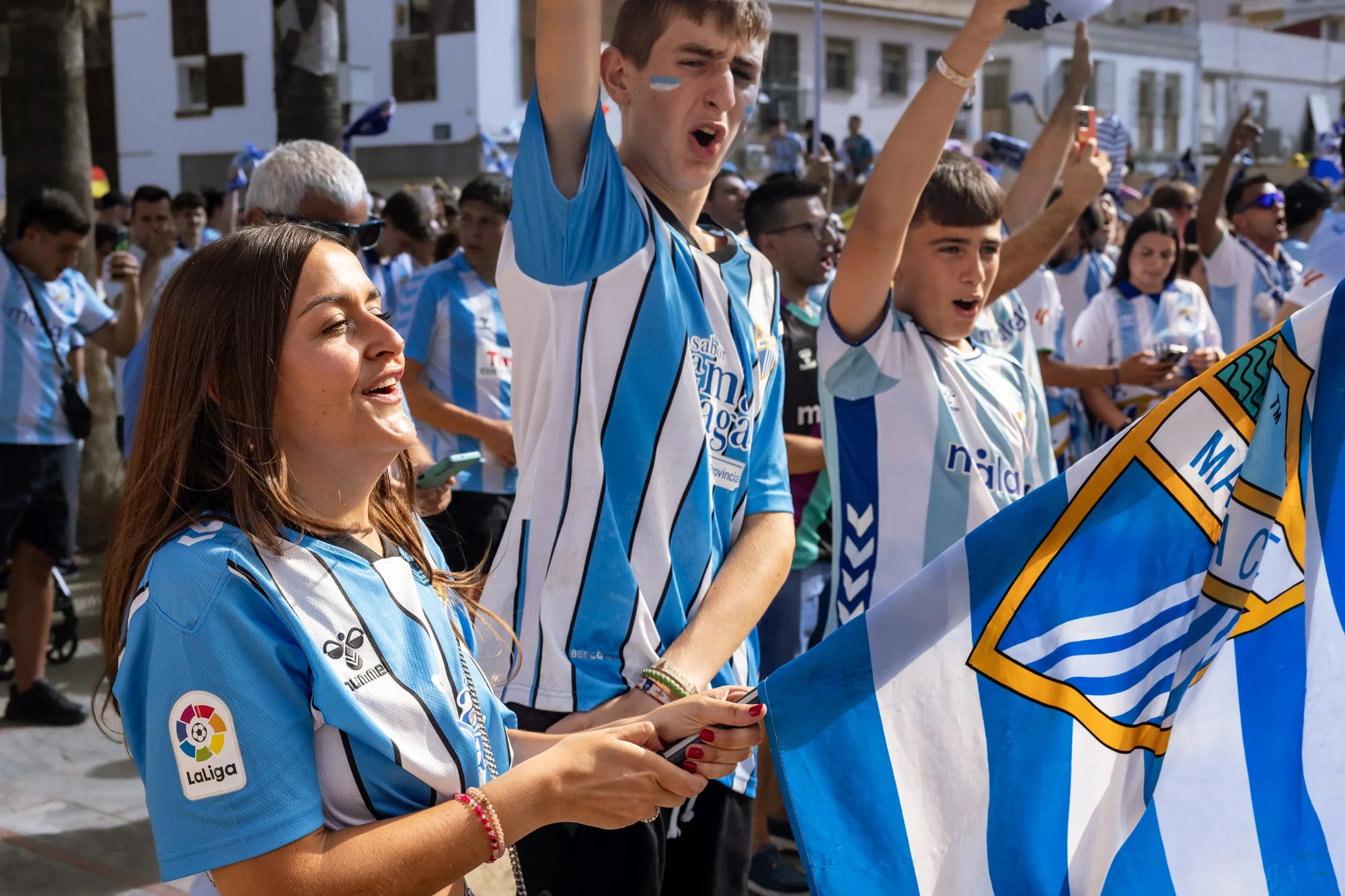 Malaga CF promotion celebrations