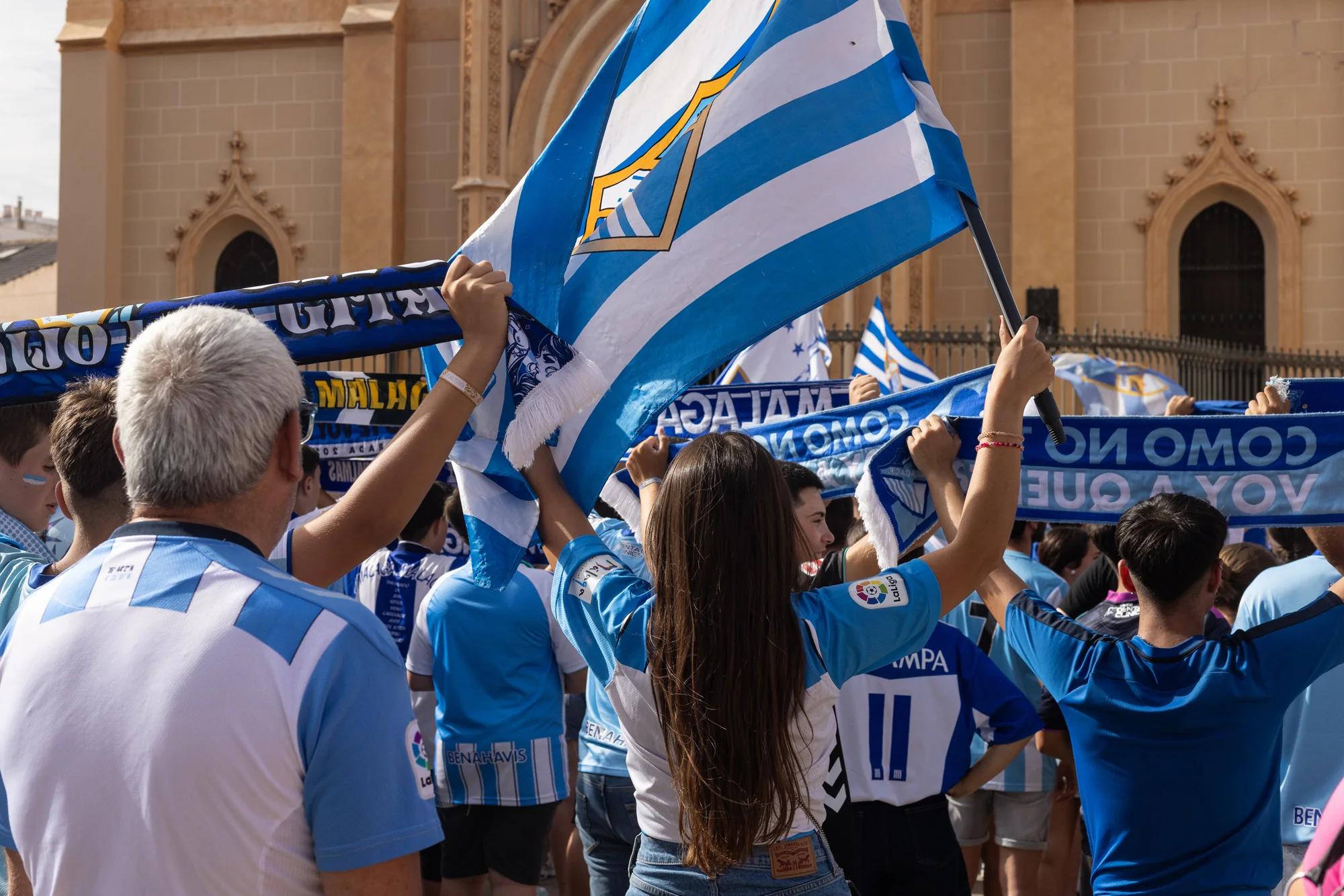 Malaga CF promotion celebrations